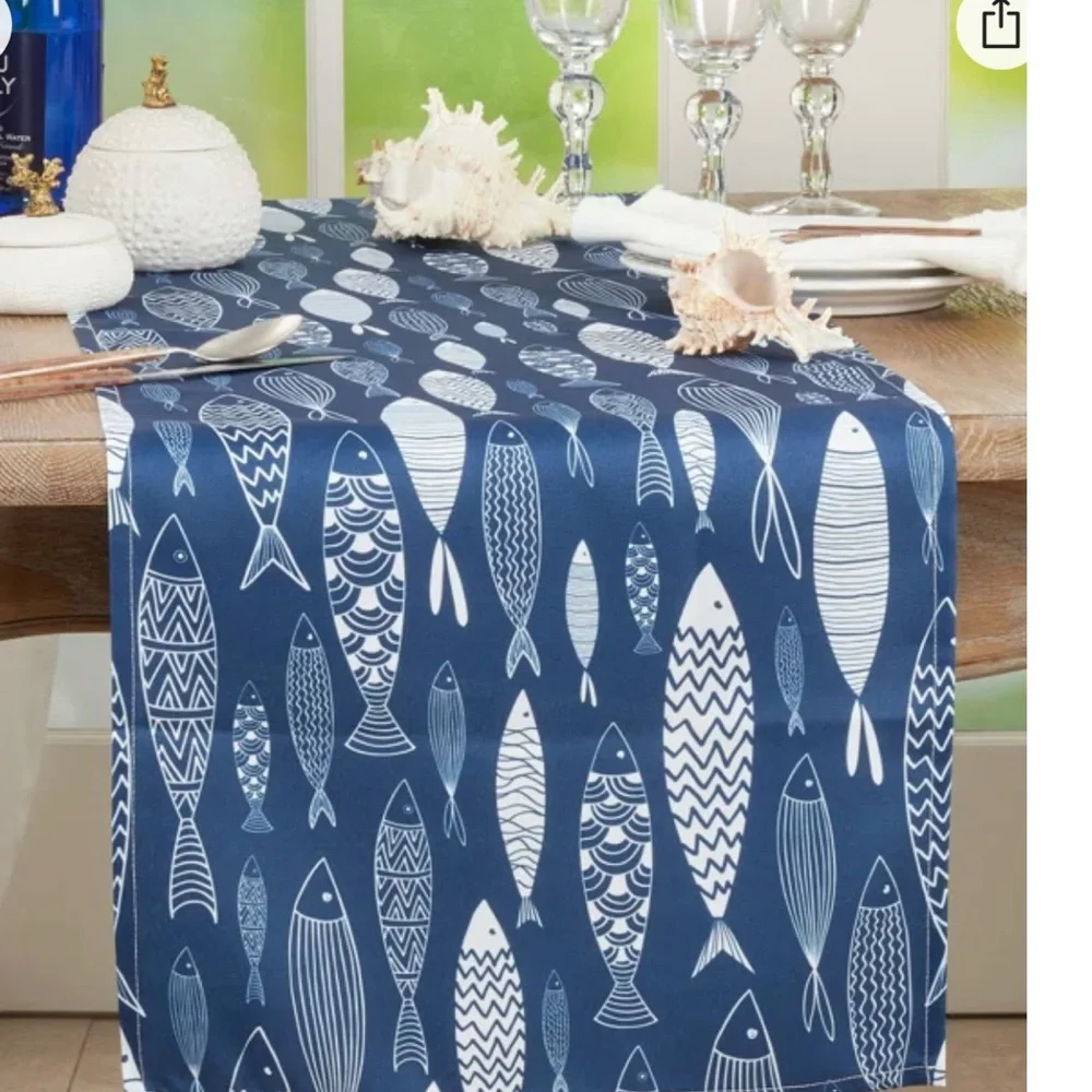 Soro | Kitchen | Nautical Fish Table Runner | Poshmark